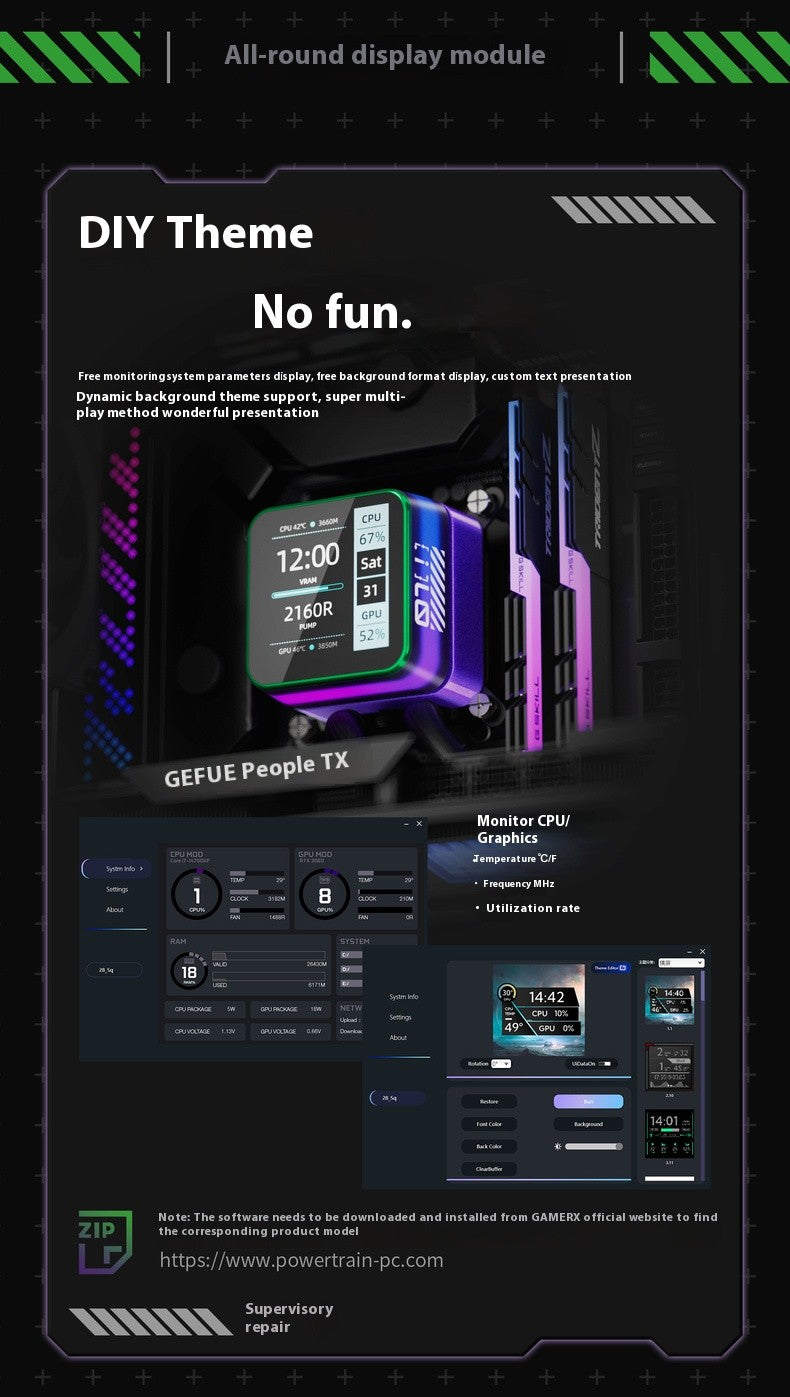 whater cooler x-gamers S360 Branco/Preto ARGB All-In-One TELA LCD