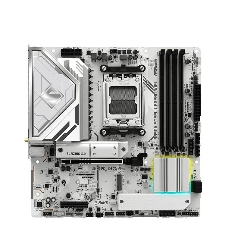ASROCK B850M STEEL LEGEND WIFI NOVA placa-mãe AMD B850 Micro ATX AMD Socket AM5