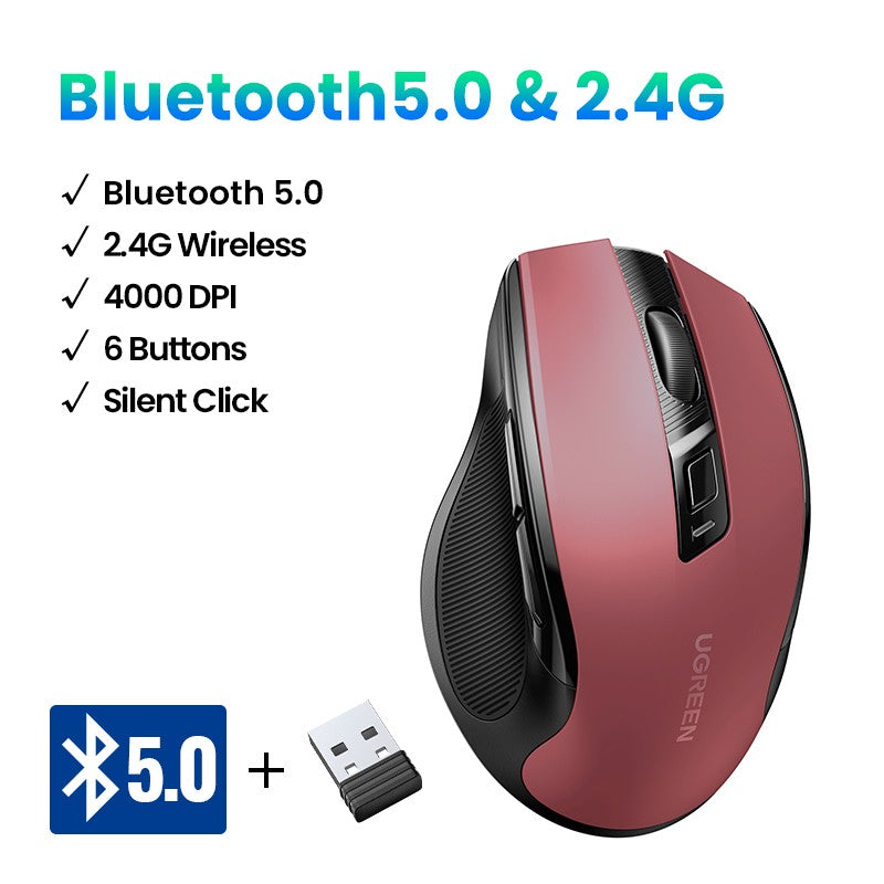 Mouse sem fio Bluetooth 5.0