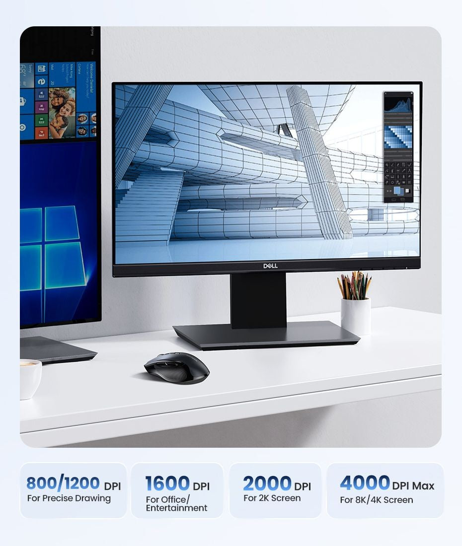 Mouse sem fio Bluetooth 5.0