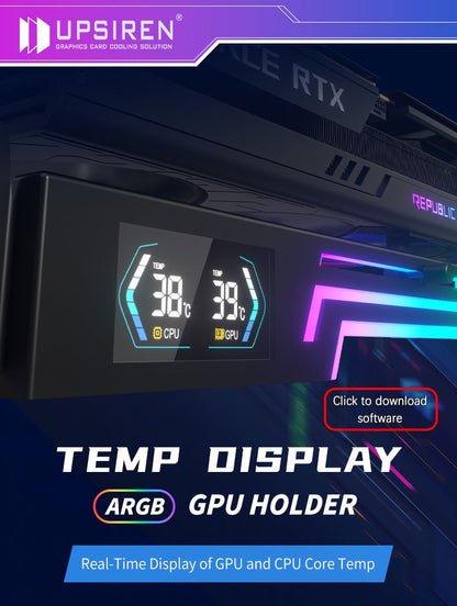 SUPORTE PLACA DE VÍDEO altura ajustável ARGB AURA SYNC