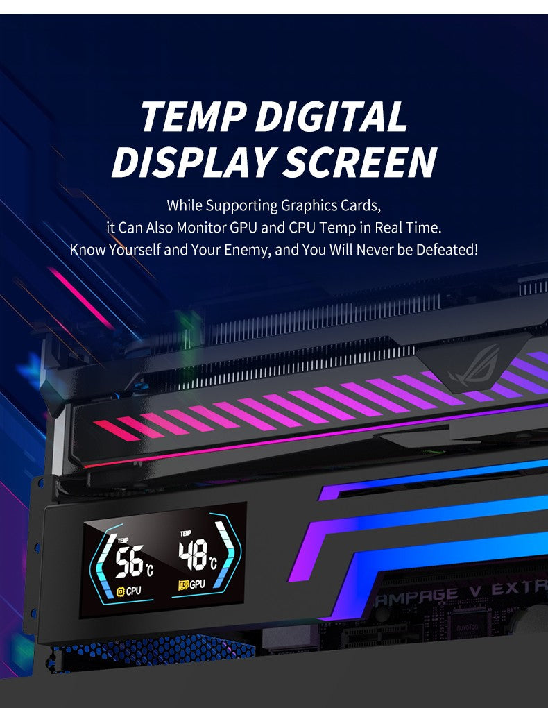 SUPORTE PLACA DE VÍDEO altura ajustável ARGB AURA SYNC