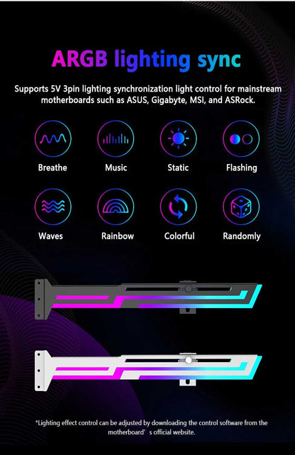 SUPORTE PLACA DE VÍDEO altura ajustável ARGB AURA SYNC