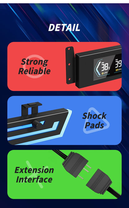 SUPORTE PLACA DE VÍDEO altura ajustável ARGB AURA SYNC