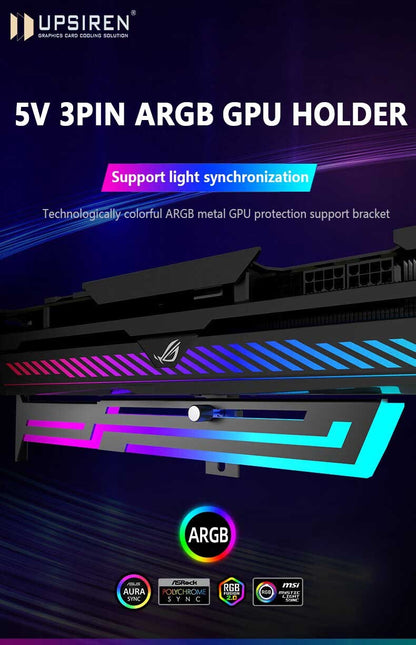 SUPORTE PLACA DE VÍDEO altura ajustável ARGB AURA SYNC