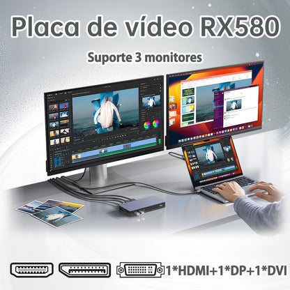 Placa de vídeo gráfica original Gaming, AMD Radeon, 8GB