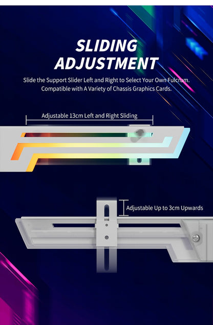 SUPORTE PLACA DE VÍDEO altura ajustável ARGB AURA SYNC