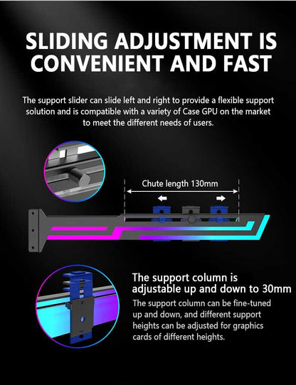 SUPORTE PLACA DE VÍDEO altura ajustável ARGB AURA SYNC