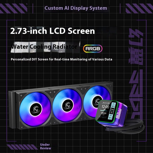 whater cooler x-gamers S360 Branco/Preto ARGB All-In-One TELA LCD